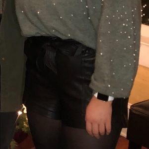 Zara Leather shorts